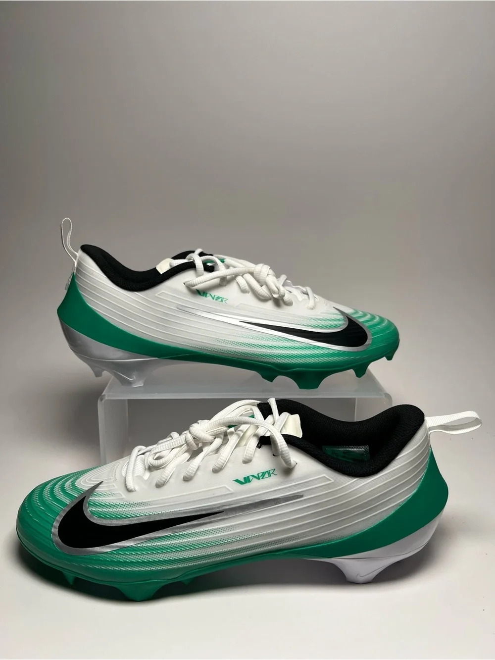 Nike Vapor Speed 3 White Green 360 Football Cleats HM8849-100 Mens Size 12 NEW